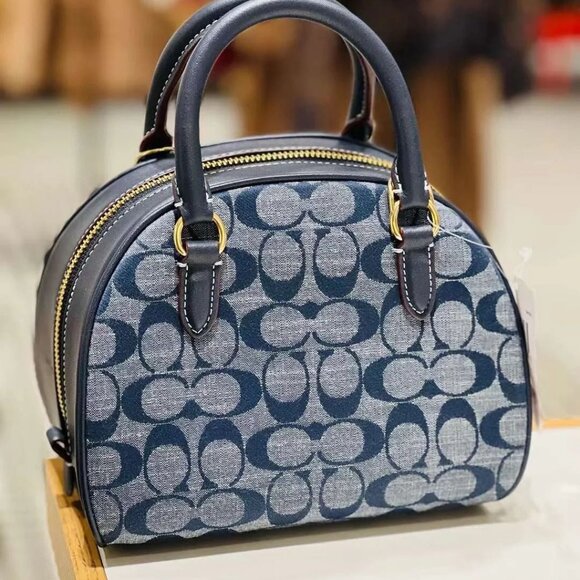 Coach Sydney Satchel In Signature Chambray - Picture 5 of 5